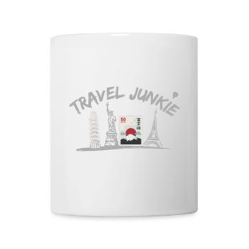 Travel Junkie - Travel Lovers - Tasse - Weiß - Vorne