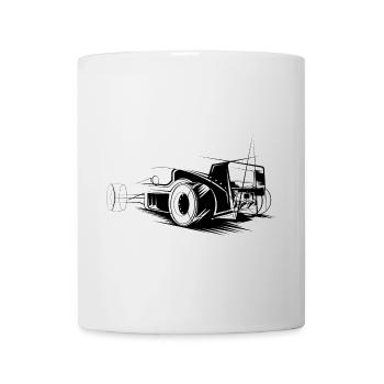 Icône d’illustration de formule Icône de logo de course automobile - Mug blanc - blanc - Devant