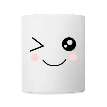 cute face kawaii - Mug - white - Front