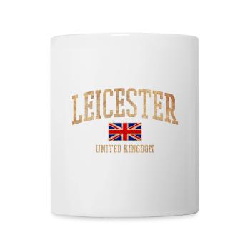 Leicester UK Vintage Emblem - Mug - white - Front