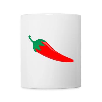Lustiges Hot Chilli T-Shirt - Tasse - Weiß - Vorne