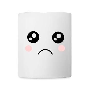 Kawaii, yeux, visage - Mug blanc - blanc - Devant