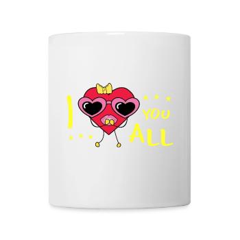 Je vous aime tous - Mug blanc - blanc - Devant