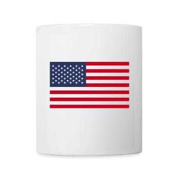 Vereinigte Staaten Flagge - Tasse - Weiß - Vorne