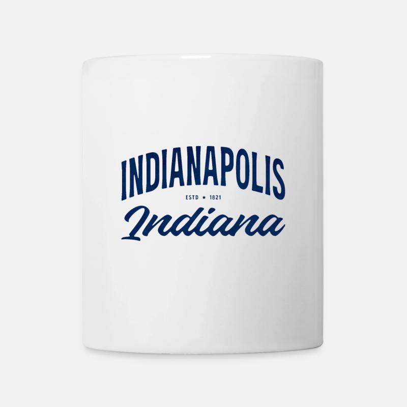 Écriture Indianapolis Indy Vintage - Mug blanc - blanc
