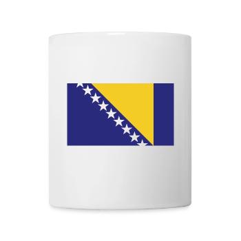 Bosnien H National Flagge - Tasse - Weiß - Vorne