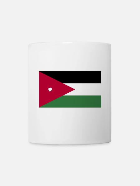 Drapeau national de la Jordanie - Mug blanc - blanc