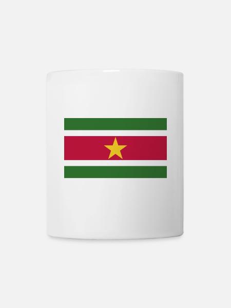 Surinam National Flagge - Tasse - Weiß