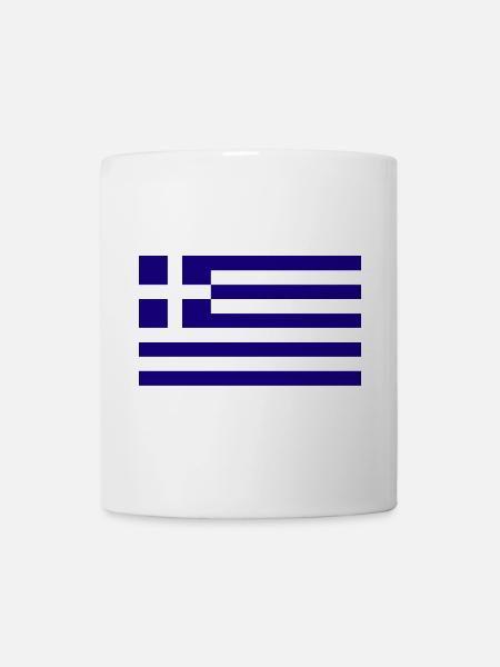 Griechenland National Flagge - Tasse - Weiß