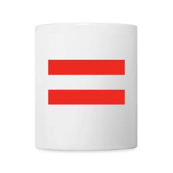 Österreich national Flagge - Tasse - Weiß - Vorne
