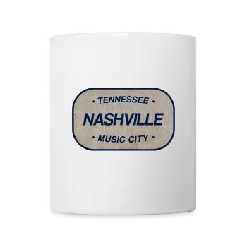 Tennessee Nashville Musik City Schild - Tasse - Weiß - Vorne