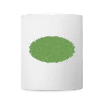 Fond ovale vert sale - Mug blanc - blanc - Devant