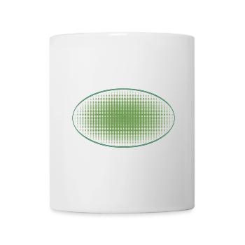 Oval green dots, with frame - Mug - white - Front