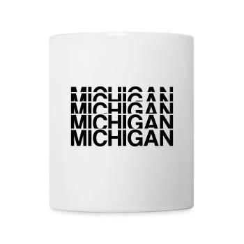 Séquence de la ligne du Michigan - Mug blanc - blanc - Devant