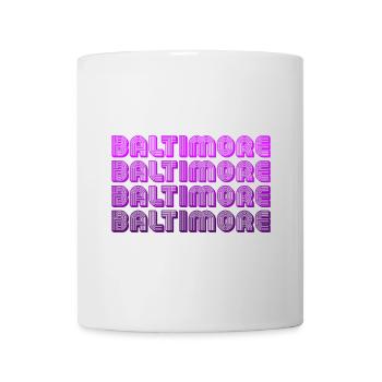 Baltimore Neon Raster - Tasse - Weiß - Vorne