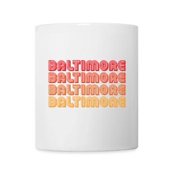 Baltimore Neon Gradient Repeats - Mug - white - Front