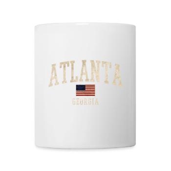 Atlanta Georgia Retro Flag Tee - Tasse - Weiß - Vorne