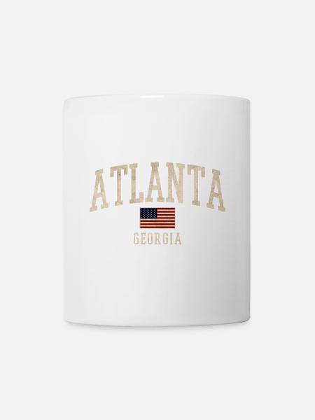 Atlanta Georgia Retro Flag Tee - Tasse - Weiß