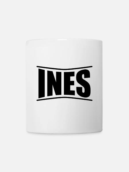 t-shirt Ines idée cadeau t-shirt - Mug blanc - blanc