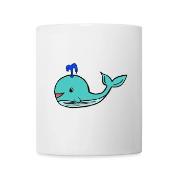 Süßer Wal Cartoon – niedliches Meerestier - Tasse - Weiß - Vorne