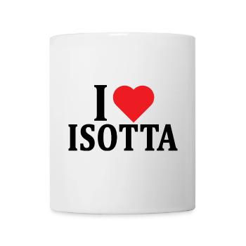 t-shirt J’adore Isotta idée cadeau t-shirt - Mug blanc - blanc - Devant