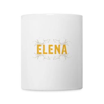 ELENA lettering decorated - Mug - white - Front