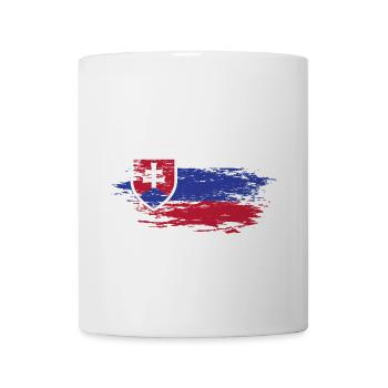 Carte murale de Slovaquie Drapeau utilisé - Mug blanc - blanc - Devant