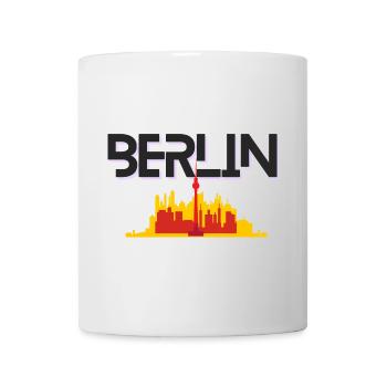 Silhouette de la silhouette de la ligne d’horizon de Berlin - Mug blanc - blanc - Devant
