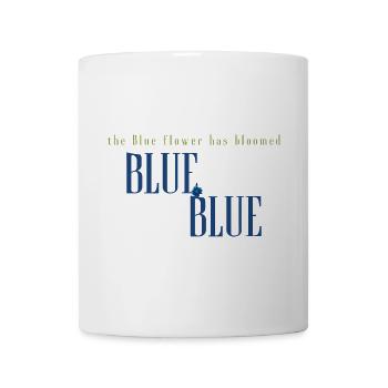 Blue Flower Bloom Typography - Mug - white - Front