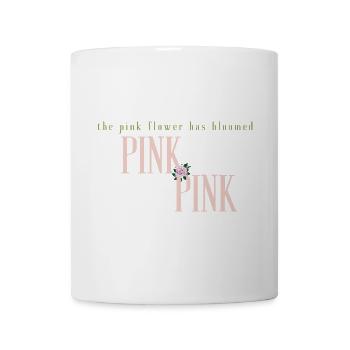 Pink Bloom Blumentypografie - Tasse - Weiß - Vorne