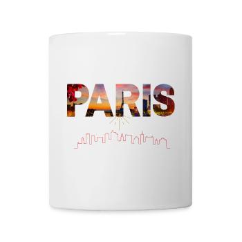 Paris Sunset Skyline Cutout - Mug - white - Front