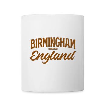Birmingham England Vintage Schriftzug - Tasse - Weiß - Vorne