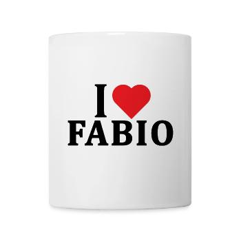 t-shirt I love Fabio t-shirt gift idea - Mug - white - Front