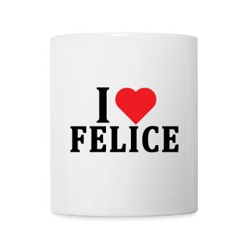 t-shirt I love happy gift idea t-shirt - Mug - white - Front