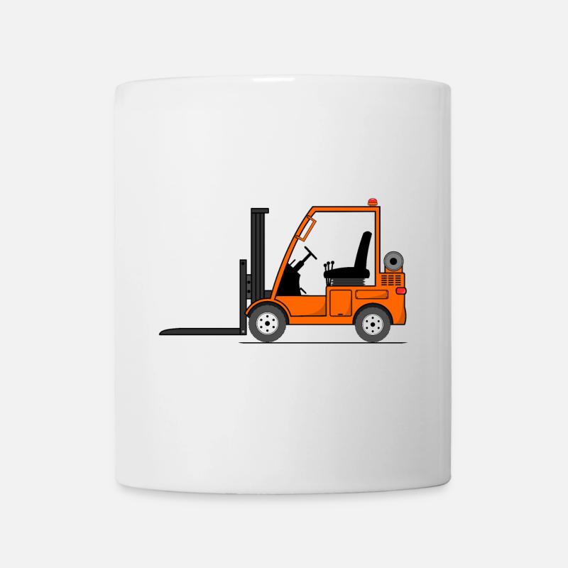 Stapler Gabelstabler Orange - Tasse - Weiß