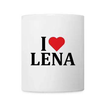 t-shirt name I love Lena t-shirt gift idea - Mug - white - Front