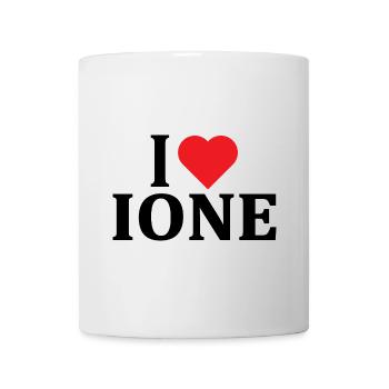 name t-shirt I love Ione t-shirt gift idea - Mug - white - Front