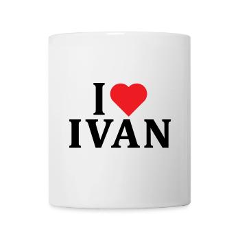 Name T-Shirt I love Ivan T-Shirt Geschenkidee - Tasse - Weiß - Vorne