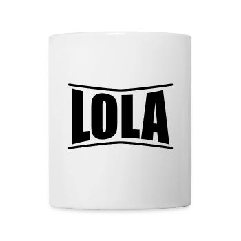 nom t-shirt Lola t-shirt idée cadeau - Mug blanc - blanc - Devant