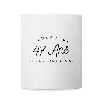Cadeau 47 ans   - Mug blanc - blanc - Devant