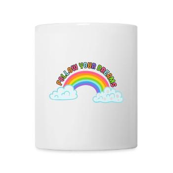 Follow your dreams with rainbow and clouds # - Mug - white - Front