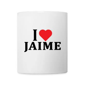 T-Shirt I love Jaime T-Shirt Geschenkidee - Tasse - Weiß - Vorne