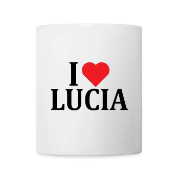 t-shirt I love Lucia t-shirt idée cadeau - Mug blanc - blanc - Devant