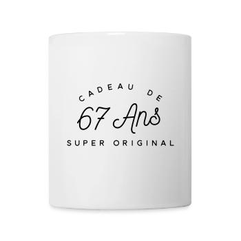Cadeau 67 ans  - Mug blanc - blanc - Devant