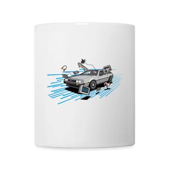 Delorean Oldtimer Youngtimer Retro Future blau 80s - Tasse - Weiß - Vorne