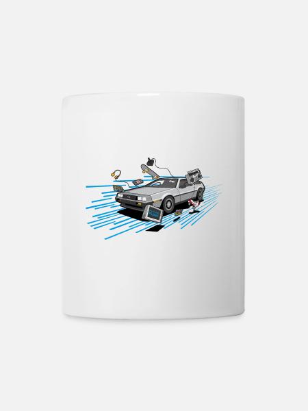 Delorean Oldtimer Youngtimer Retro Future blue 80s - Mug - white