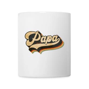 Papa Vintage Script Rainbow - Tasse - Weiß - Vorne
