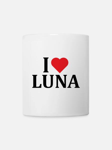 Name T-Shirt I love Moon T-Shirt Geschenkidee - Tasse - Weiß