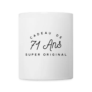 Cadeau 71 ans   - Mug blanc - blanc - Devant