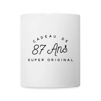 Cadeau 87 ans  - Mug blanc - blanc - Devant